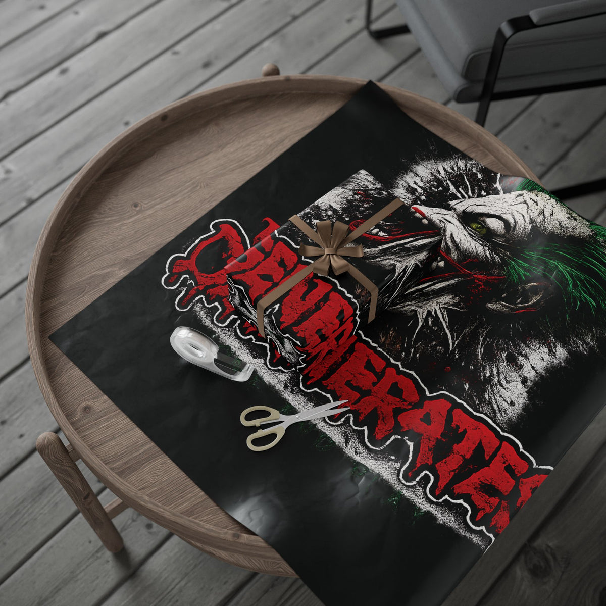 Wrapping Paper — ‘The Degenerates’ Creepy Clown Horror Gift Wrap