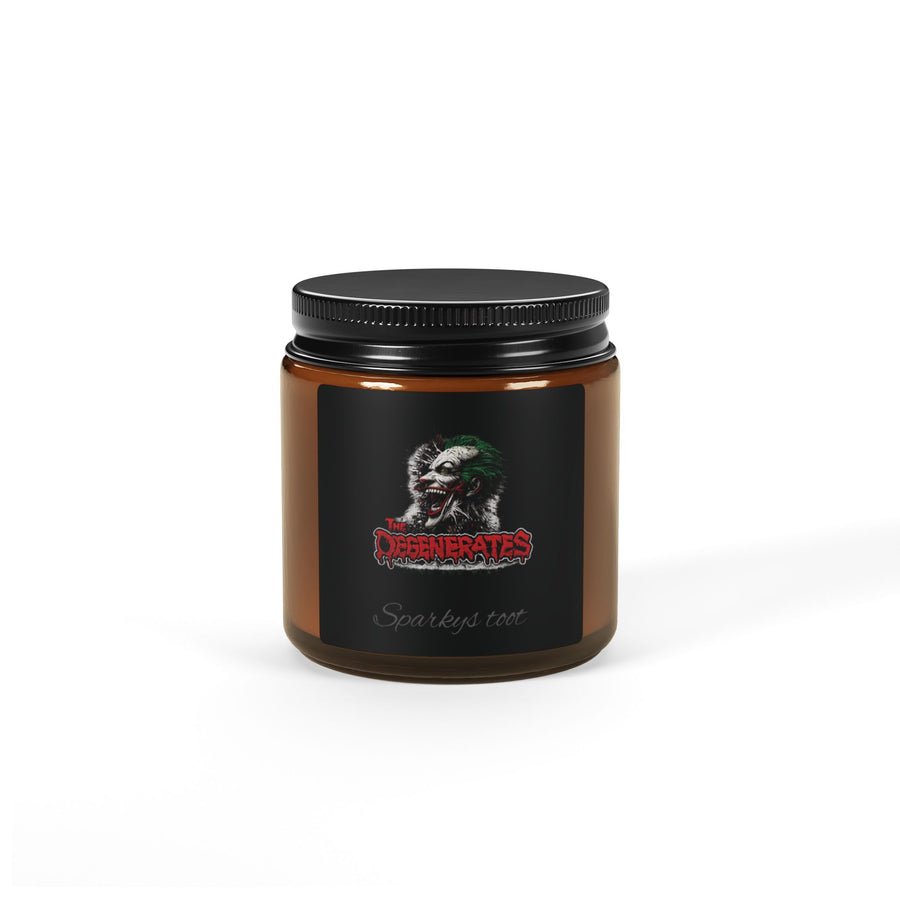 Joker Skull Scented Candle — Amber Jar Soy Candle ("Degenerates")